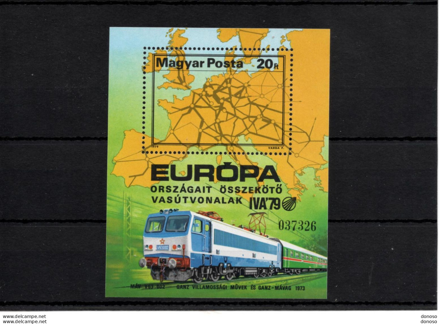 HONGRIE 1979 TRAINS Yvert BF 141, Michel Block 137 NEUF** MNH Cote 12,50 Euros - Blokken & Velletjes