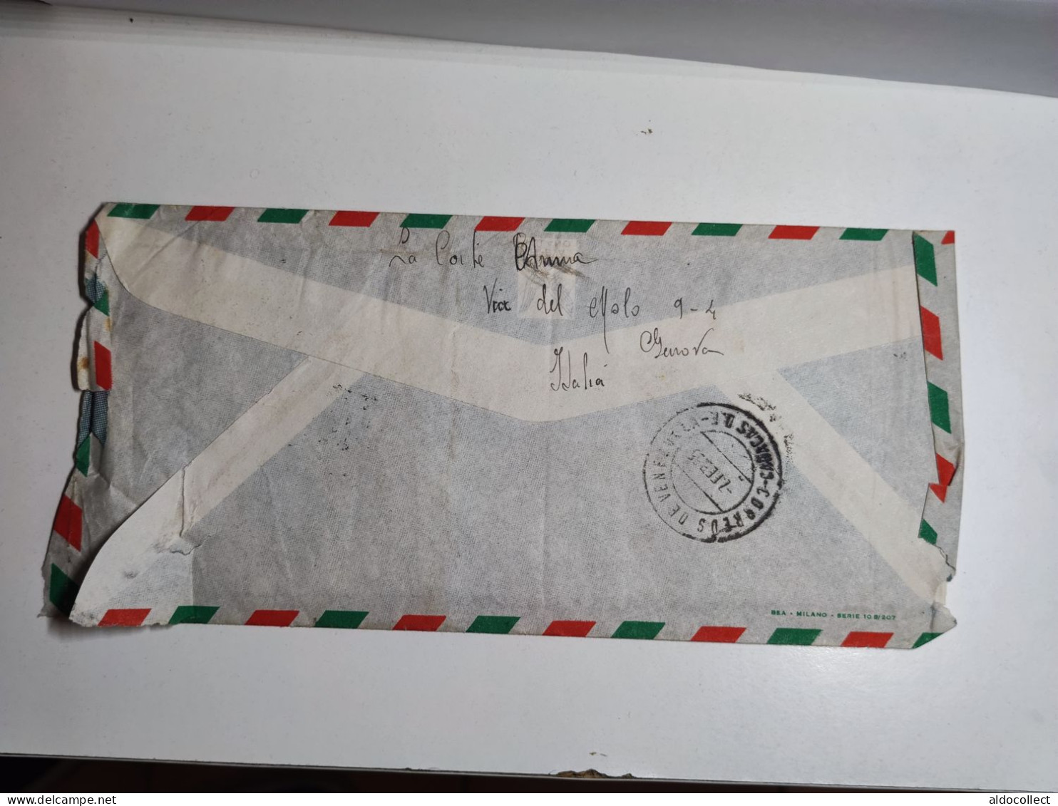 Lettera Per Via Aerea Da Genova Per Il Venezuela Del 1955 - Posta Aerea