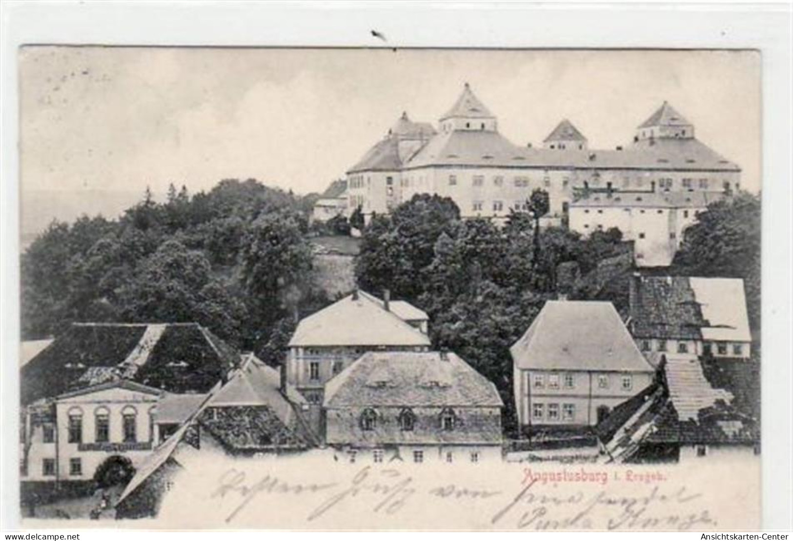 39036707 - Augustusburg Mit Schloss Gelaufen Von 1906 Kleiner Knick Oben Rechts, Leichte Stempelspuren, Sonst Gut Erhal - Augustusburg