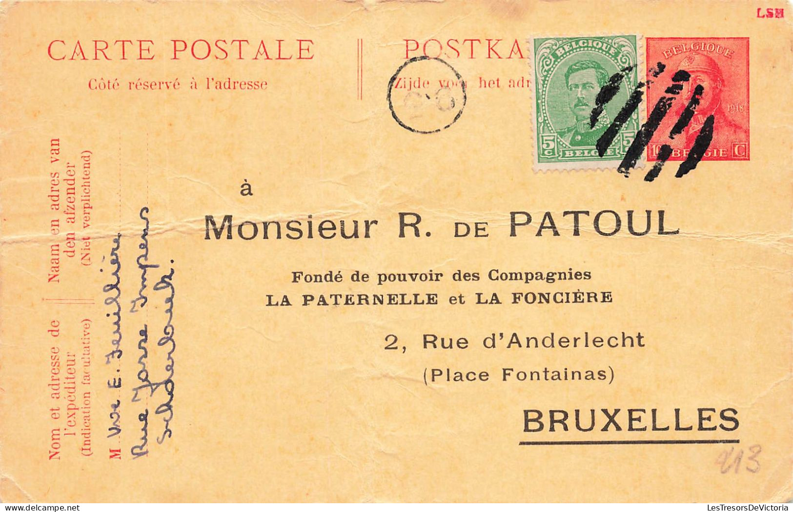 METIERS - Industrie - M. R De Patoul Fondé De Pouvoir Des Compagnies La Paternelle Et La Fonciè - Carte Postale Ancienne - Industry