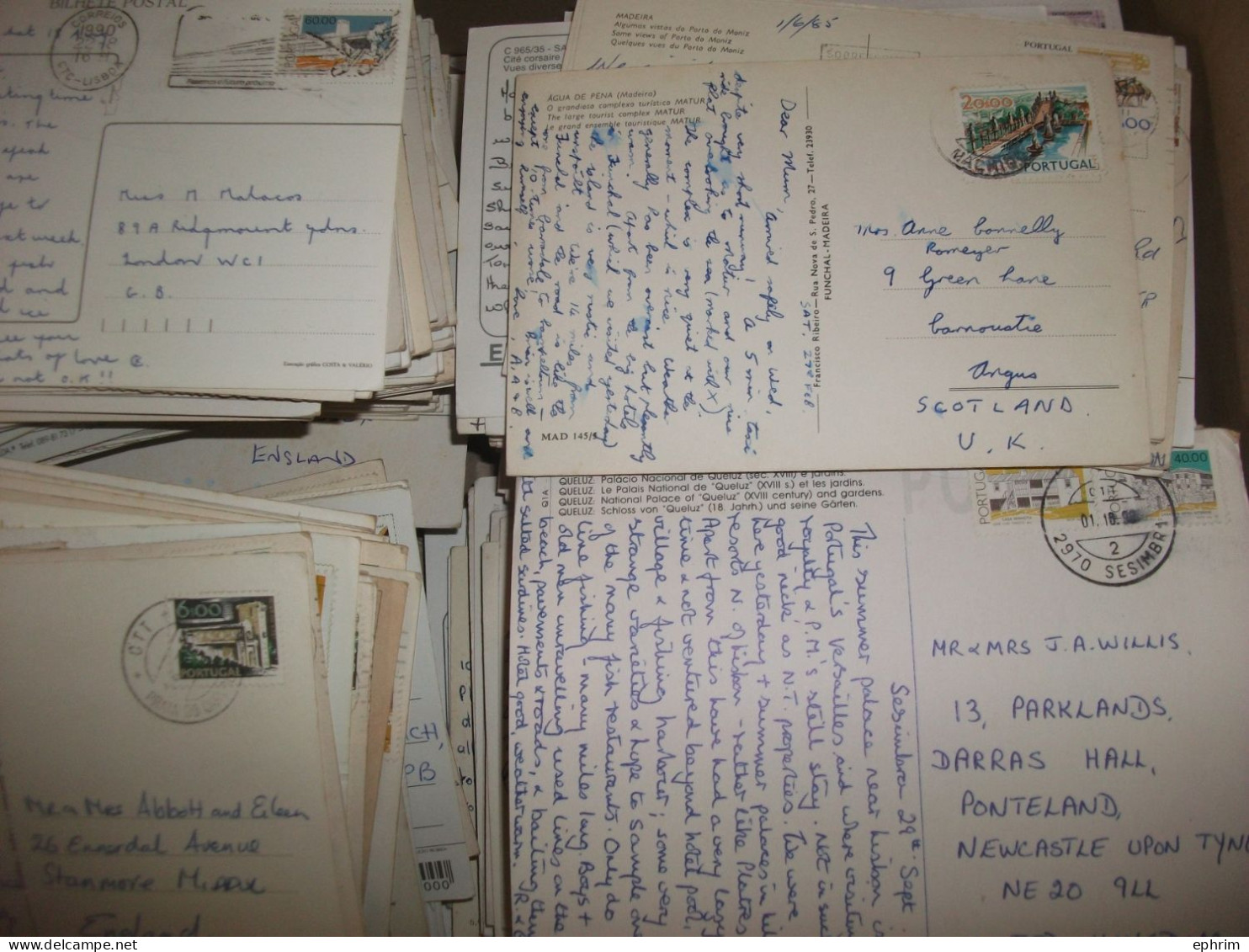 PORTUGAL Gros Lot Varié De + 2000 Cartes Postales Affranchies Timbres Timbre Stamp Picture Postcard Bilhete Postal Sello - Autres & Non Classés