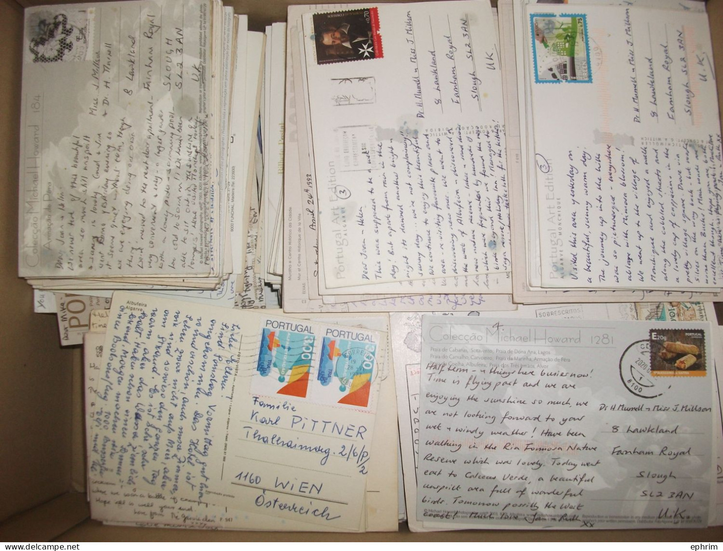 PORTUGAL Gros lot varié de + 2000 Cartes Postales Affranchies Timbres Timbre Stamp Picture Postcard Bilhete Postal Sello