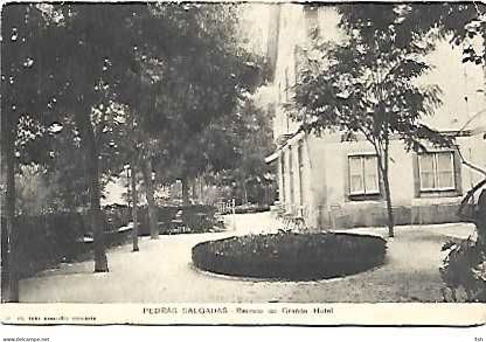 Portugal & Marcofilia, Pedras Salgadas, Recreio Do Grande Hotel, Ed. Anna Magalhaes Rodrigues, Lisboa 1916 (44567) - Hotels & Gaststätten