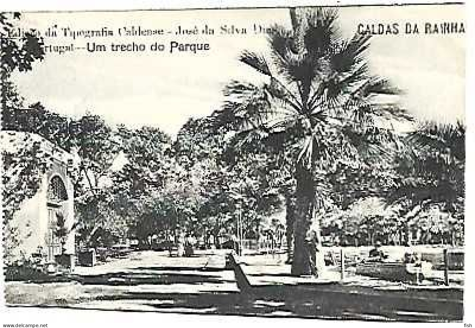 Portugal & Marcofilia, Caldas Da Rainha, Um Trecho Do Parque, Ed. T. Caldense, Lisboa 1916 (44567) - Brieven En Documenten