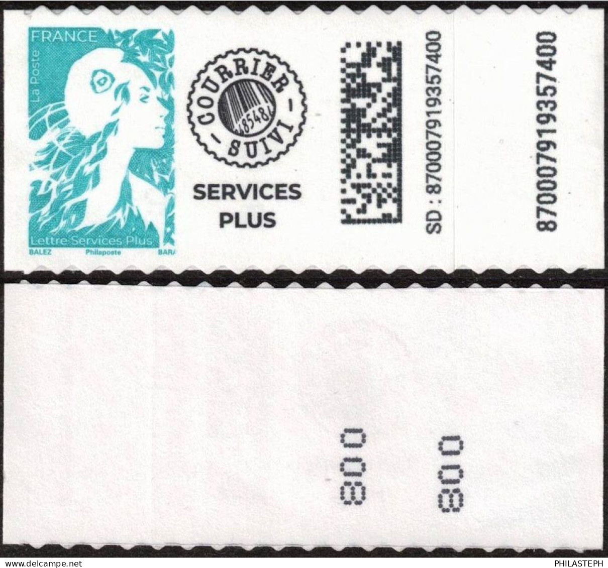 FRANCE 2023 - MARIANNE DE L'AVENIR TVP - LETTRE SERVICES PLUS Adhésif Issu De ROULETTE De 300 - YT 2362 Neuf - Unused Stamps