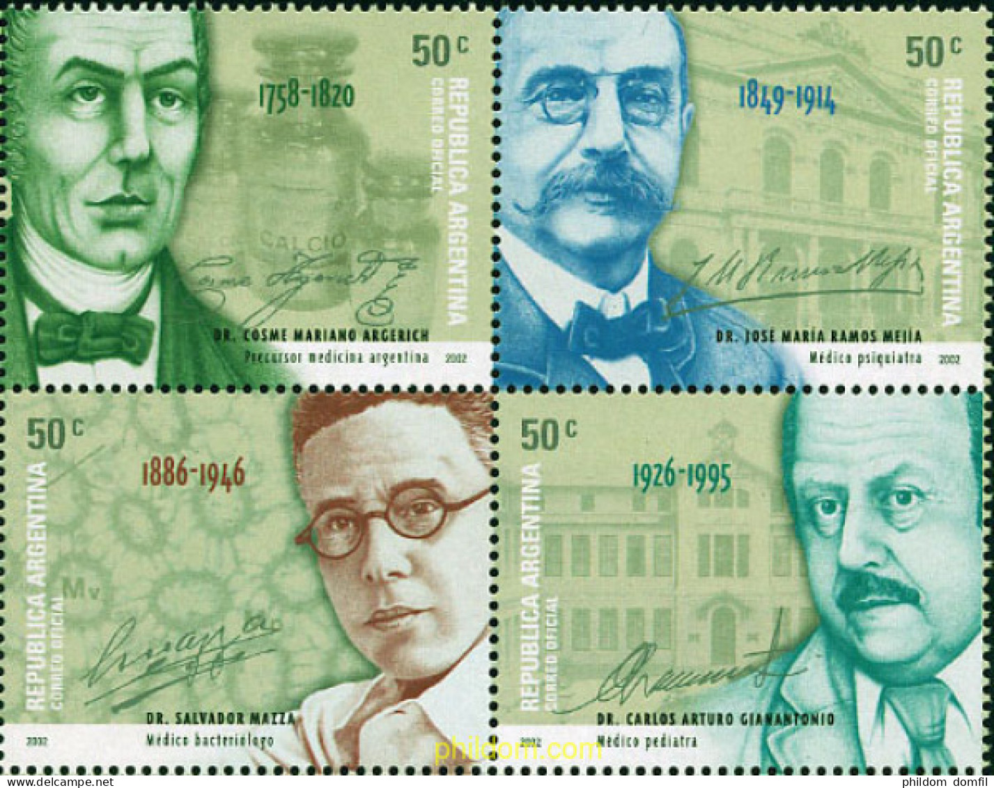 4541 MNH ARGENTINA 2002 MEDICOS - Unused Stamps