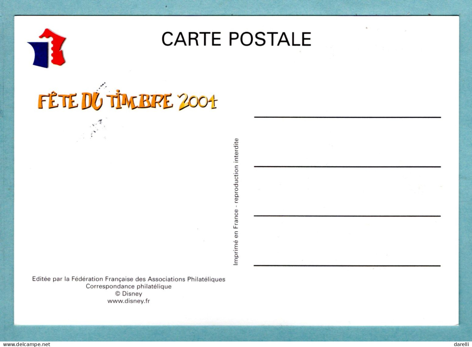 Carte Maximum 2004 - Fête Du Timbre 2004 - Mickey - YT 3641 - 26 Valence - 2000-2009