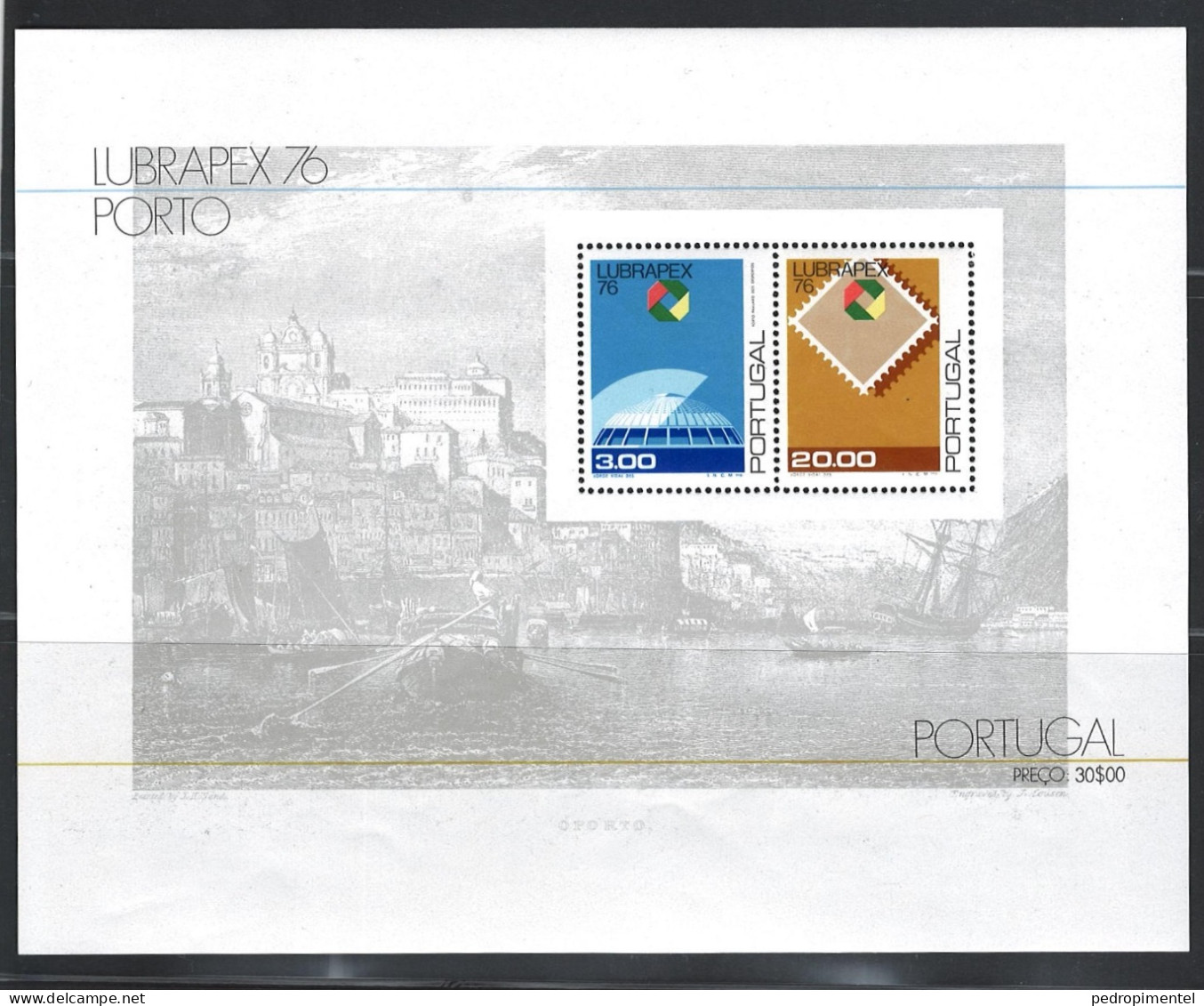 Portugal Madeira 1976 "Lubrapex 76" Condition MNH  Mundifil #1300-1301 (minisheet + Stamps) - Unused Stamps