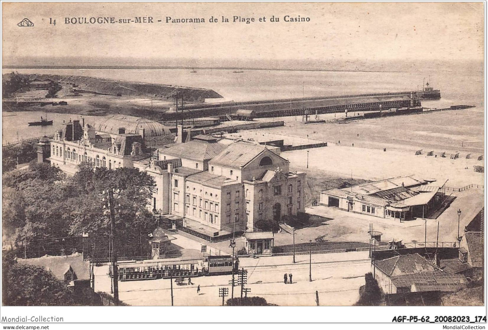 AGFP5-62-0485 - BOULOGNE-SUR-MER - Panorama De La Plage Et Du Casino  - Boulogne Sur Mer