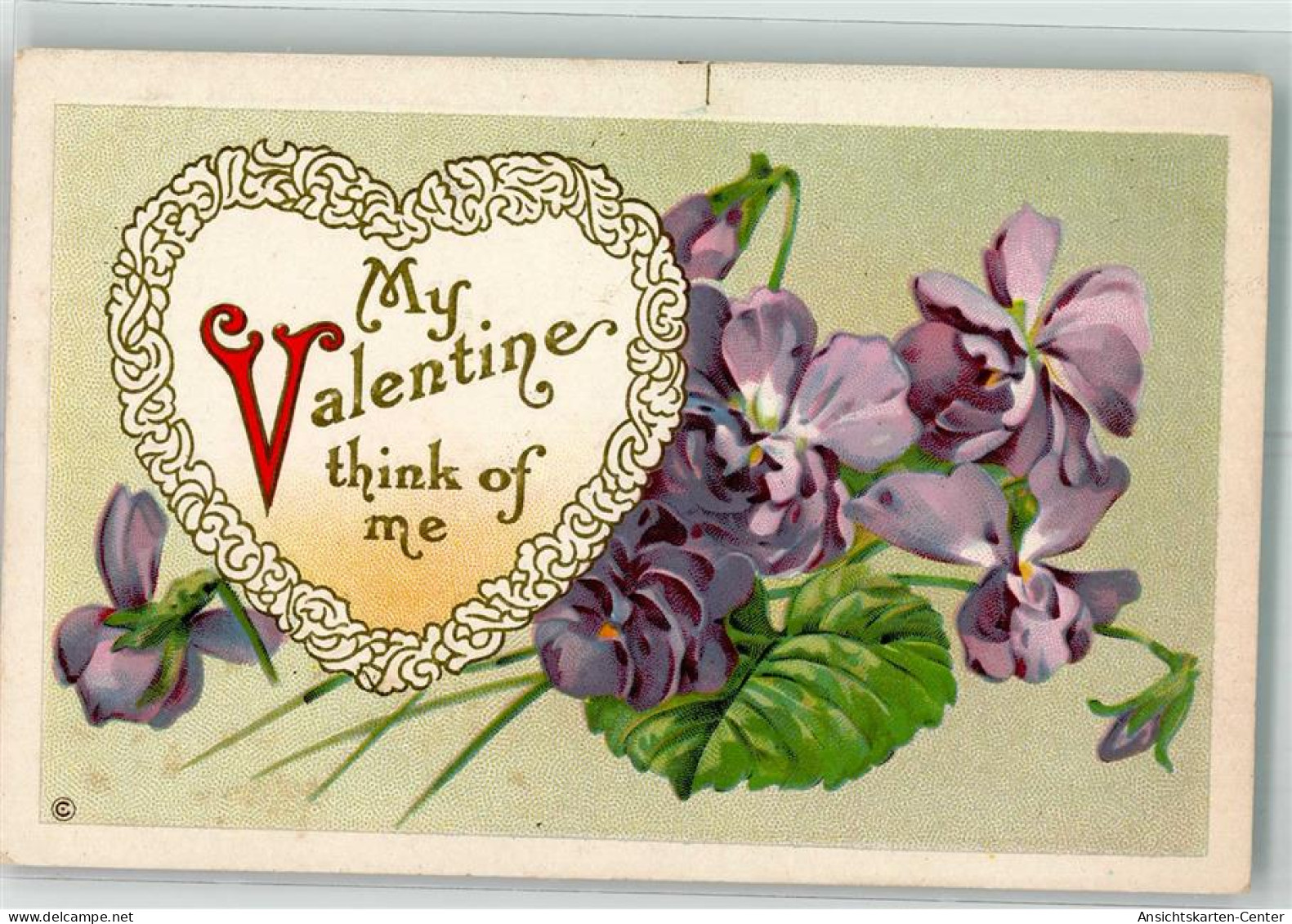 39743707 - My Valentine Think Of Me  Herz Veilchen - Andere & Zonder Classificatie