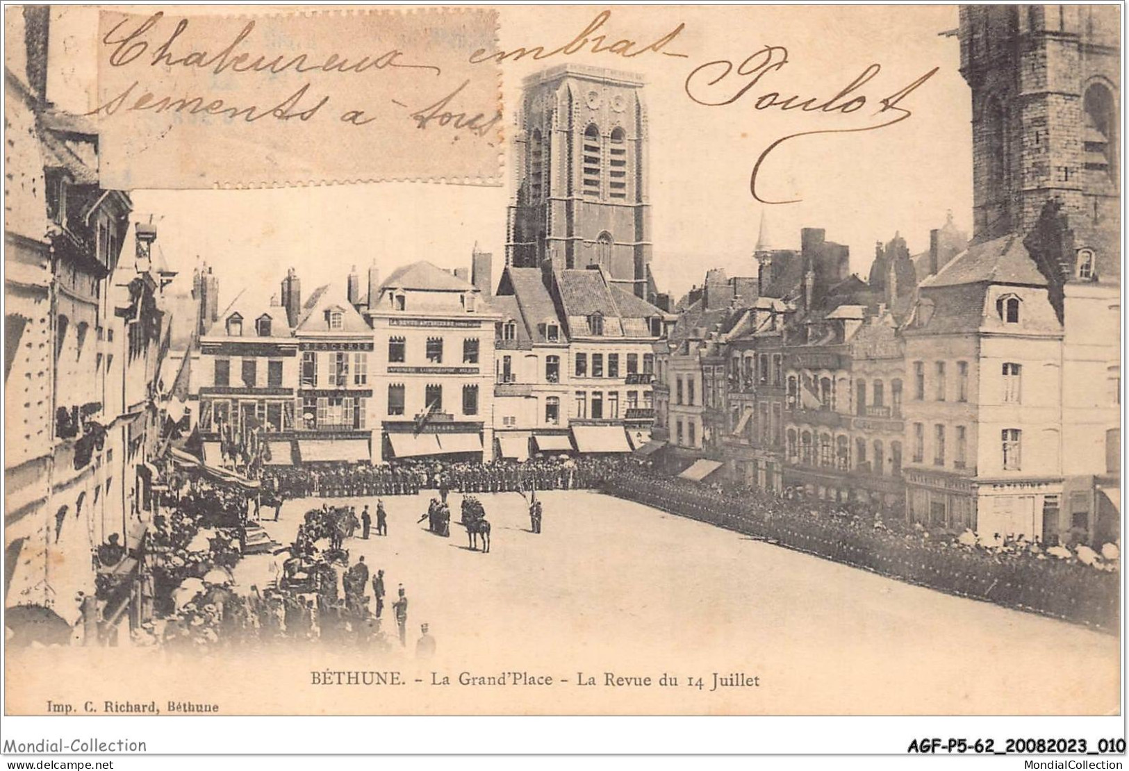 AGFP5-62-0403 - BETHUNE - La Grand'place - La Revue Du 14 Juillet  - Bethune