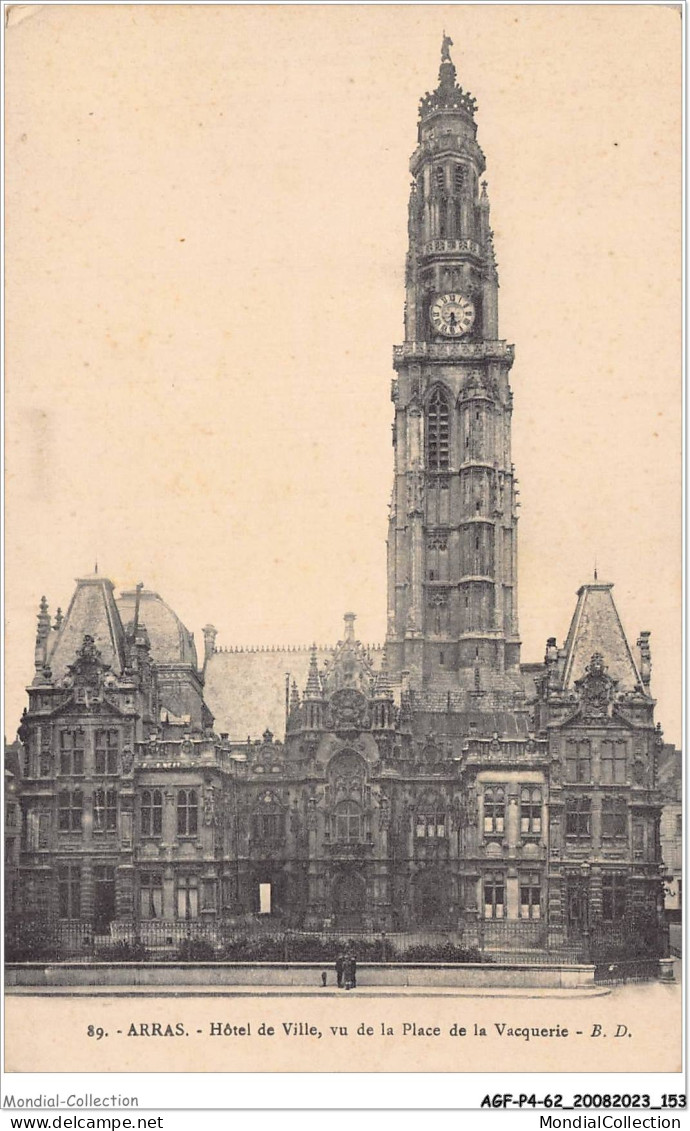 AGFP4-62-0371 - ARRAS - Hôtel De Ville - Vu De La Place De La Vacquerie  - Arras