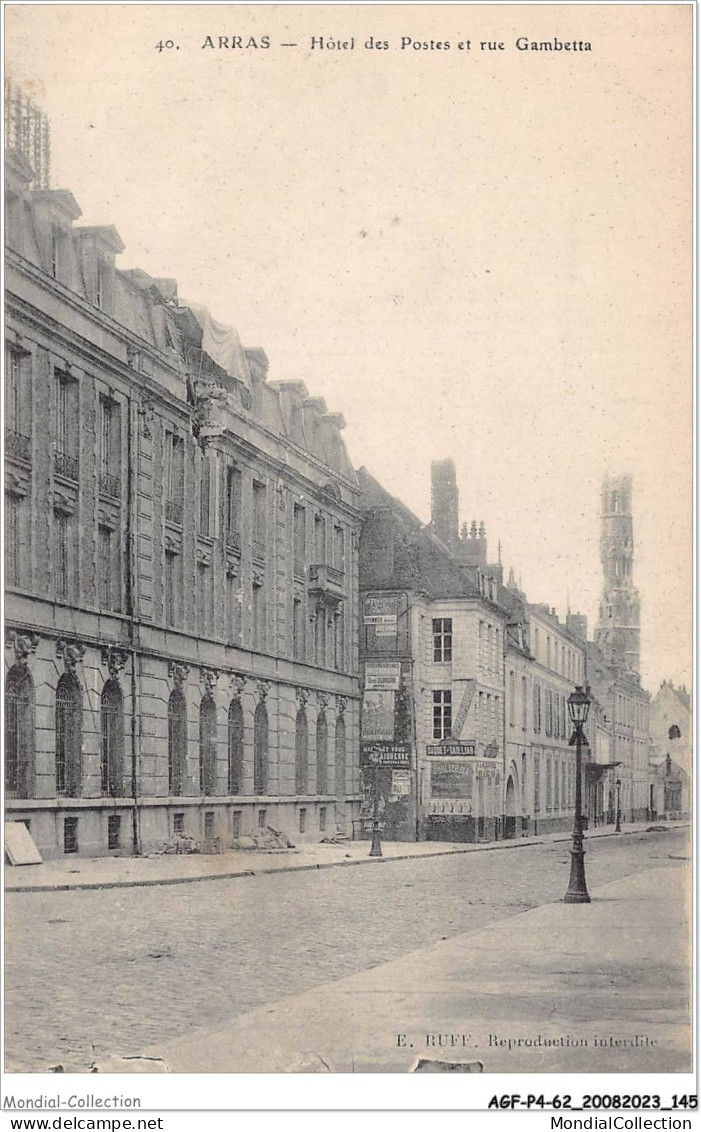 AGFP4-62-0367 - ARRAS - Hôtel Des Postes Et Rue Gambetta  - Arras