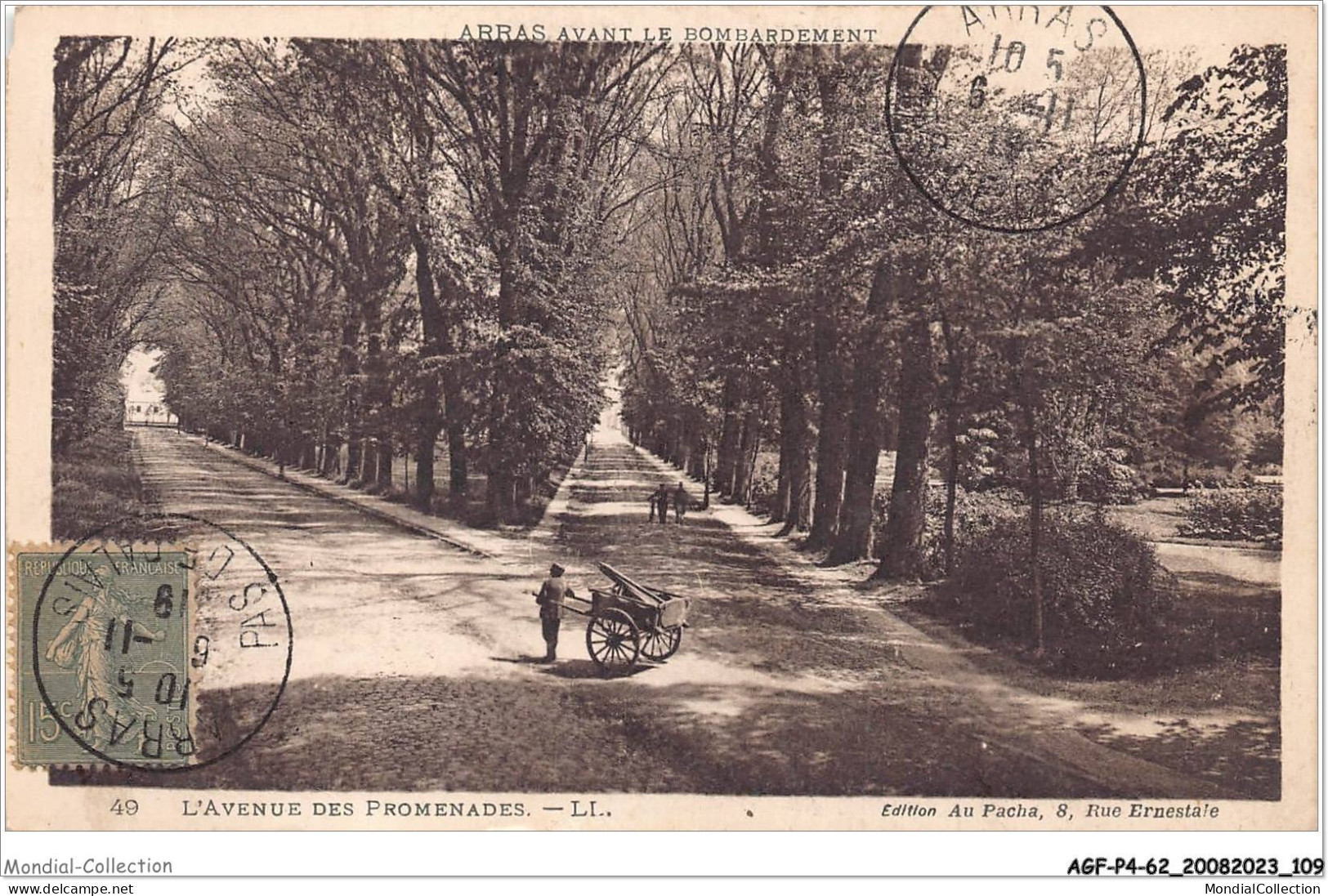 AGFP4-62-0348 - ARRAS - Avant Le Bombardement - L'avenue Des Promenades  - Arras