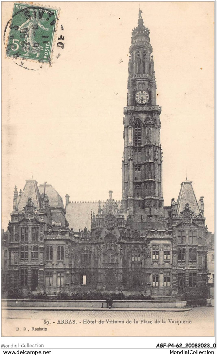 AGFP4-62-0293 - ARRAS - Hôtel De Ville Vu De La Place Vacquerie  - Arras