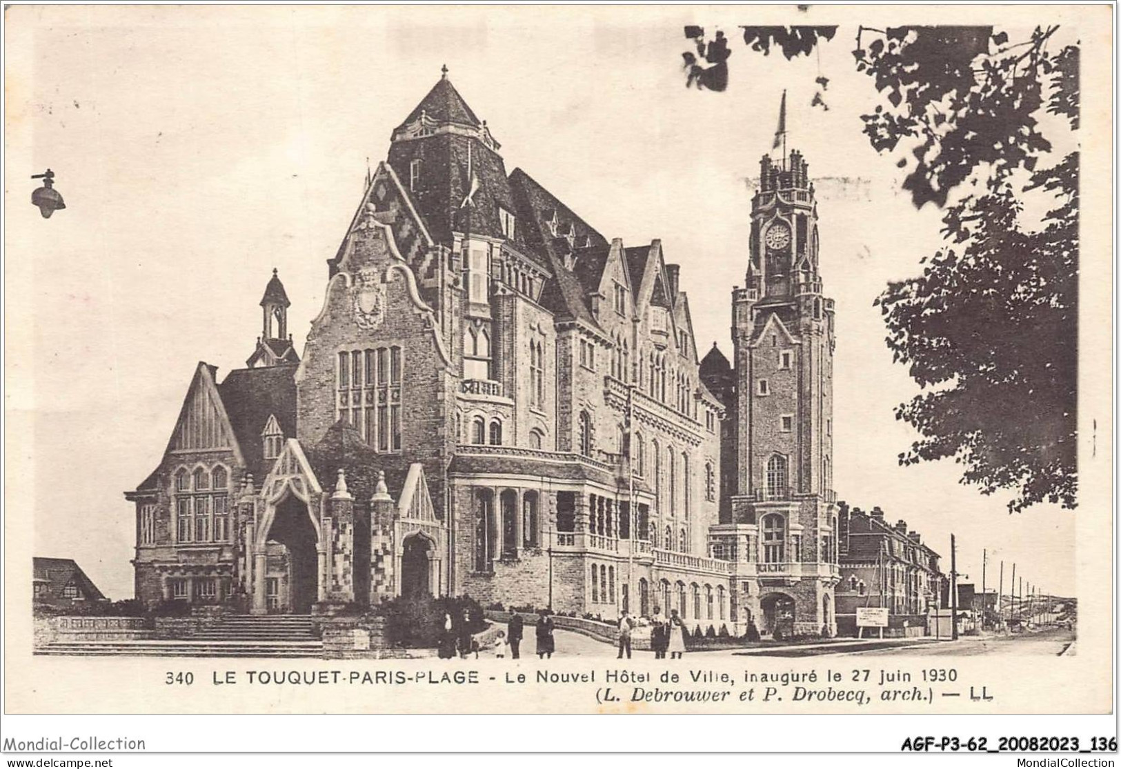 AGFP3-62-0271 - LE TOUQUET PARIS-PLAGE - Le Nouvel Hôtel De Ville - Inauguré Le 27 Juin 1930  - Le Touquet