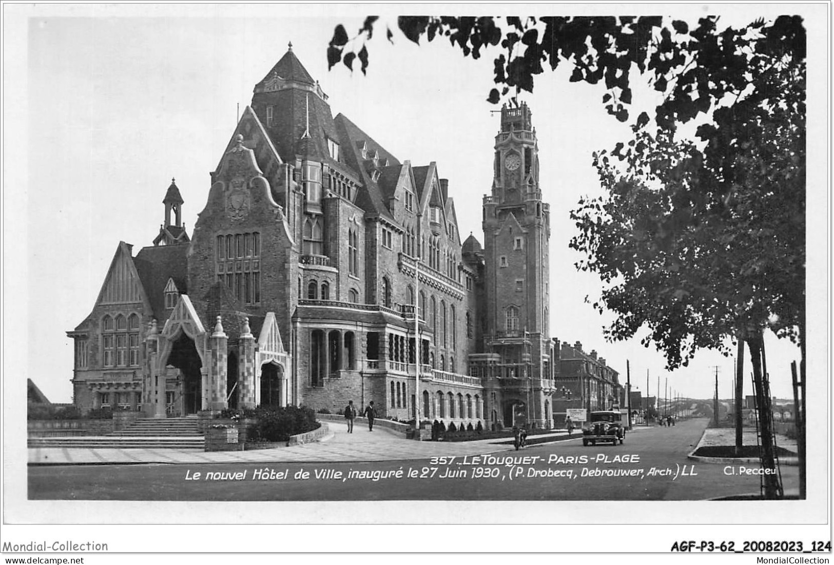 AGFP3-62-0265 - LE TOUQUET PARIS-PLAGE - Le Nouvel Hôtel De Ville - Inauguré Le 277 Juin 1930  - Le Touquet