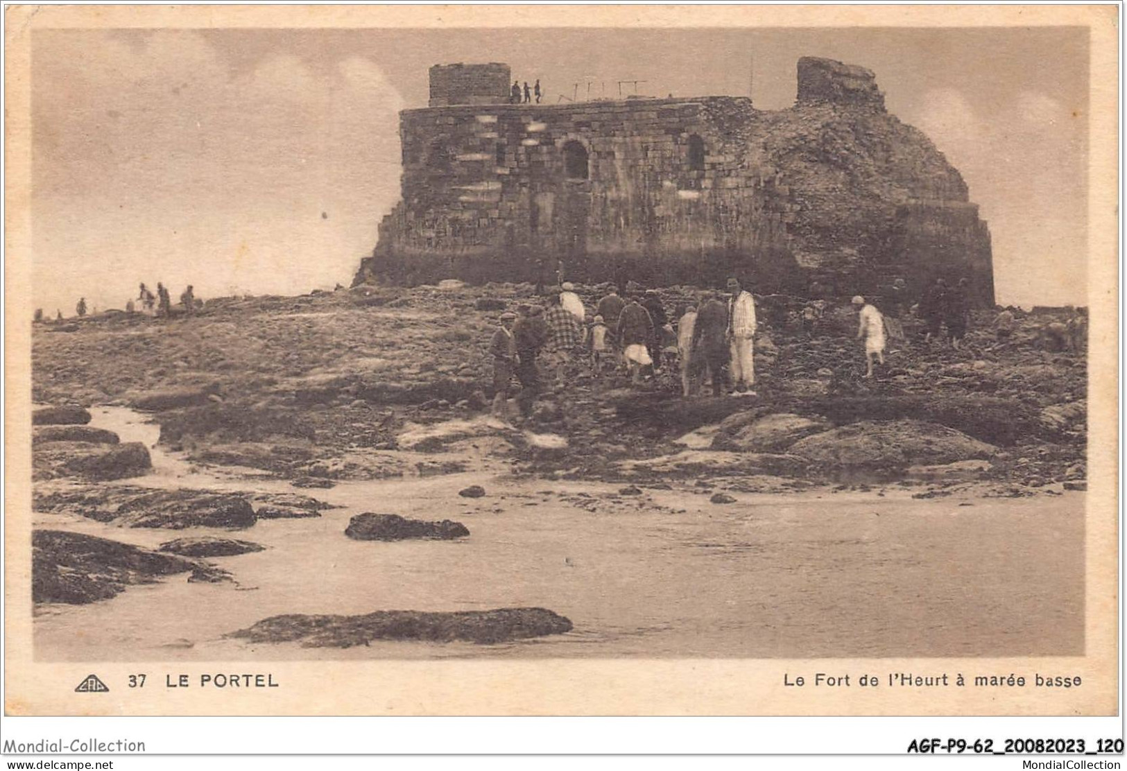 AGFP9-62-0818 - LE PORTEL - Le Fort De L'heurt à Marée Basse  - Le Portel