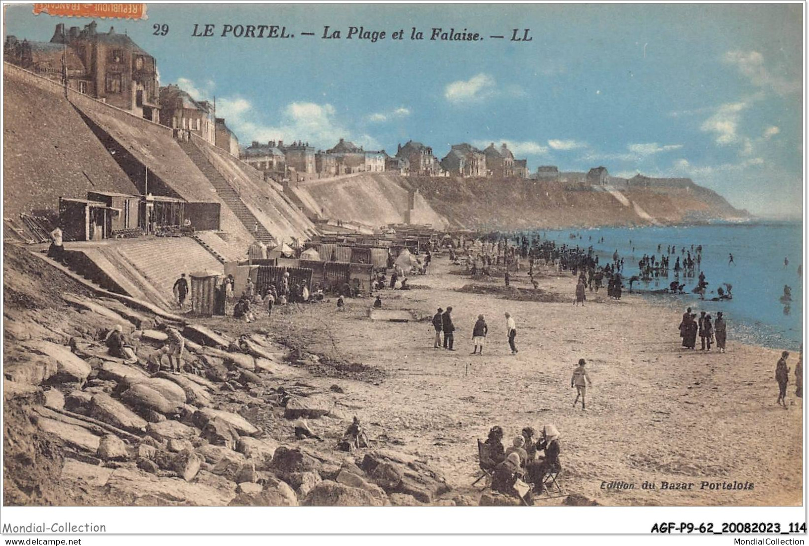 AGFP9-62-0815 - LE PORTEL - La Plage Et La Falaise  - Le Portel