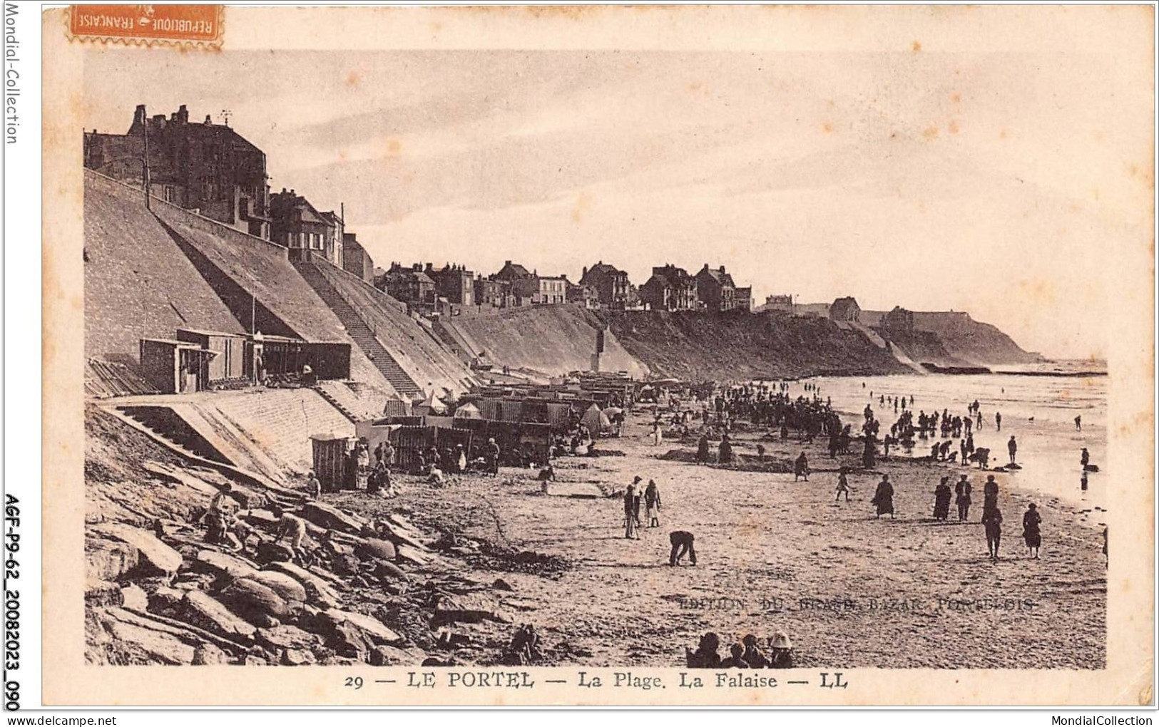 AGFP9-62-0803 - LE PORTEL - La Plage - La Falaise  - Le Portel