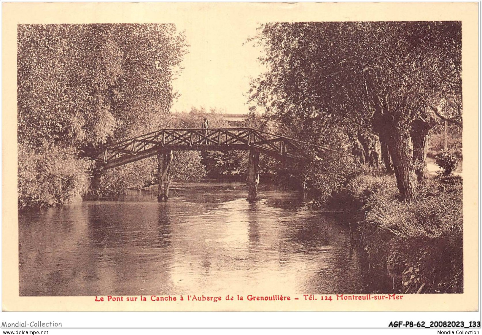 AGFP8-62-0743 - MONTREUIL-SUR-MER - Le Pont Sur La Canche à L'auberge De La Grenouillière - Montreuil