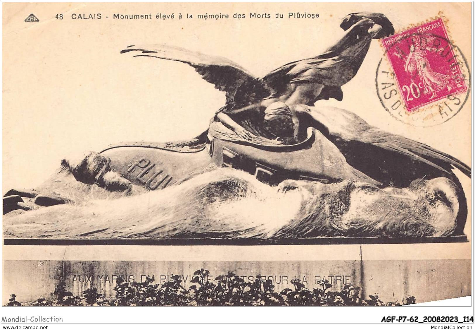 AGFP7-62-0643 - CALAIS - Monument élveé A La Mémoire Des Morts Du Plûviose  - Calais