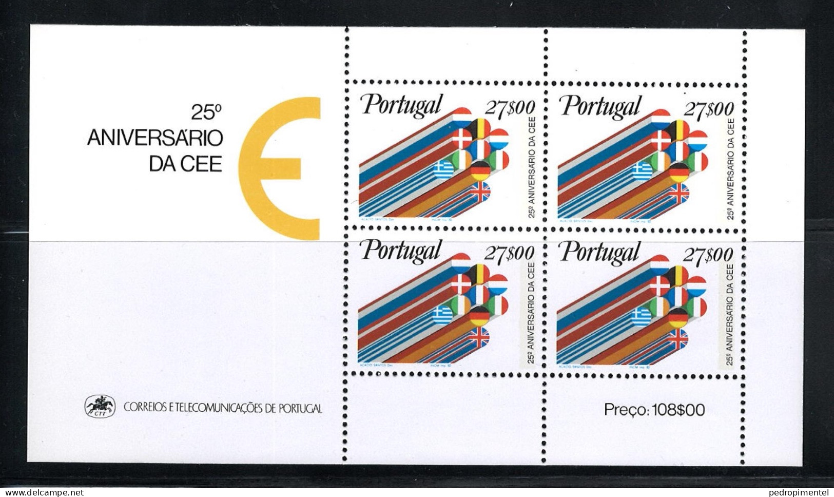 Portugal Madeira 1982 "UE 25th Anniversary" Condition MNH  Mundifil #1561 (minisheet) - Ungebraucht