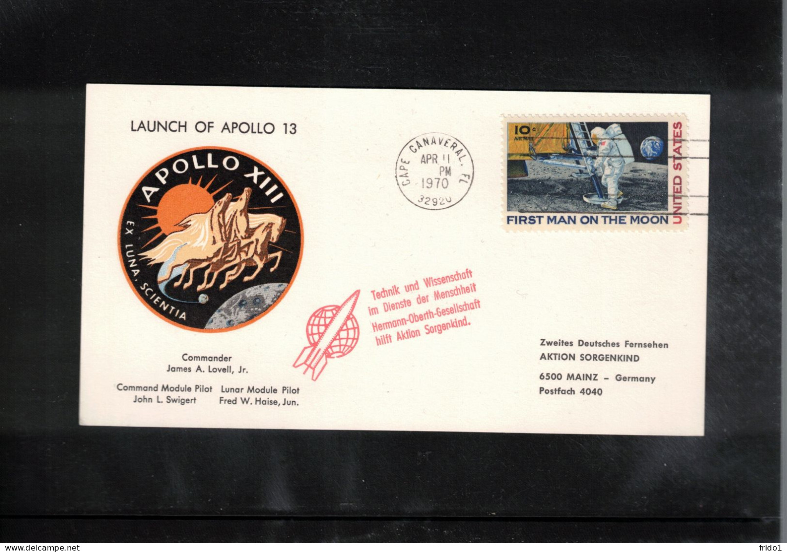 USA 1970 Space / Weltraum - Apollo 13 Launch Interesting Postcard - Estados Unidos