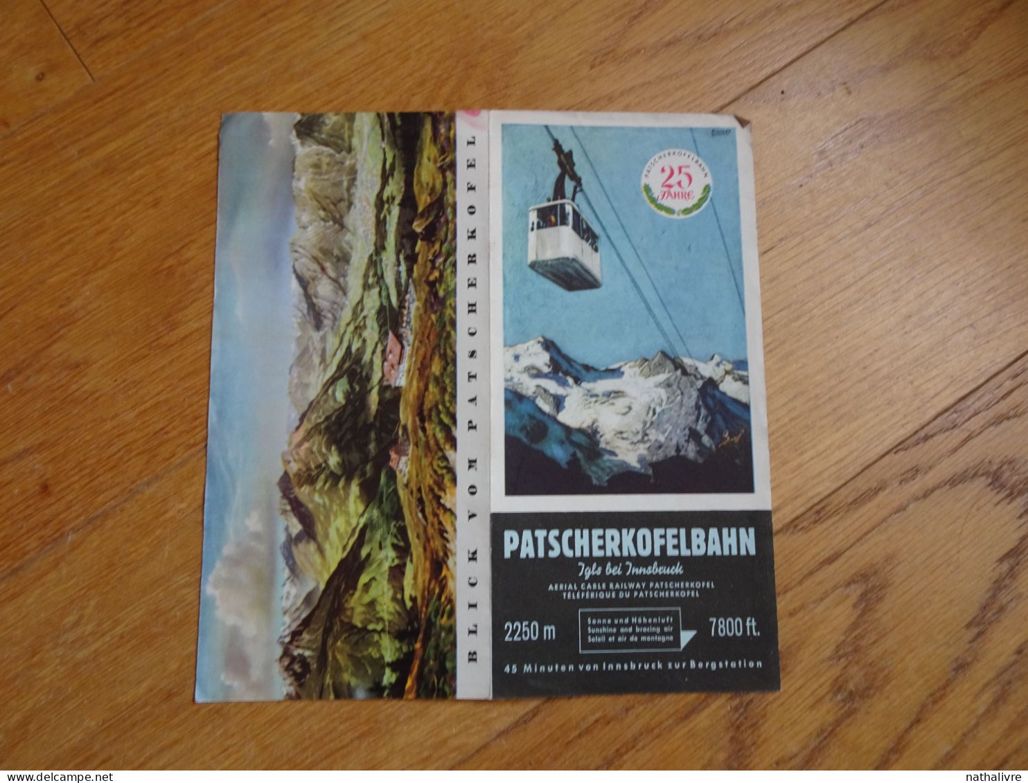 TYROL DEPLIANT TOURISTIQUE PATSCHERKOFELBAHN Années 50/60 - Toeristische Brochures