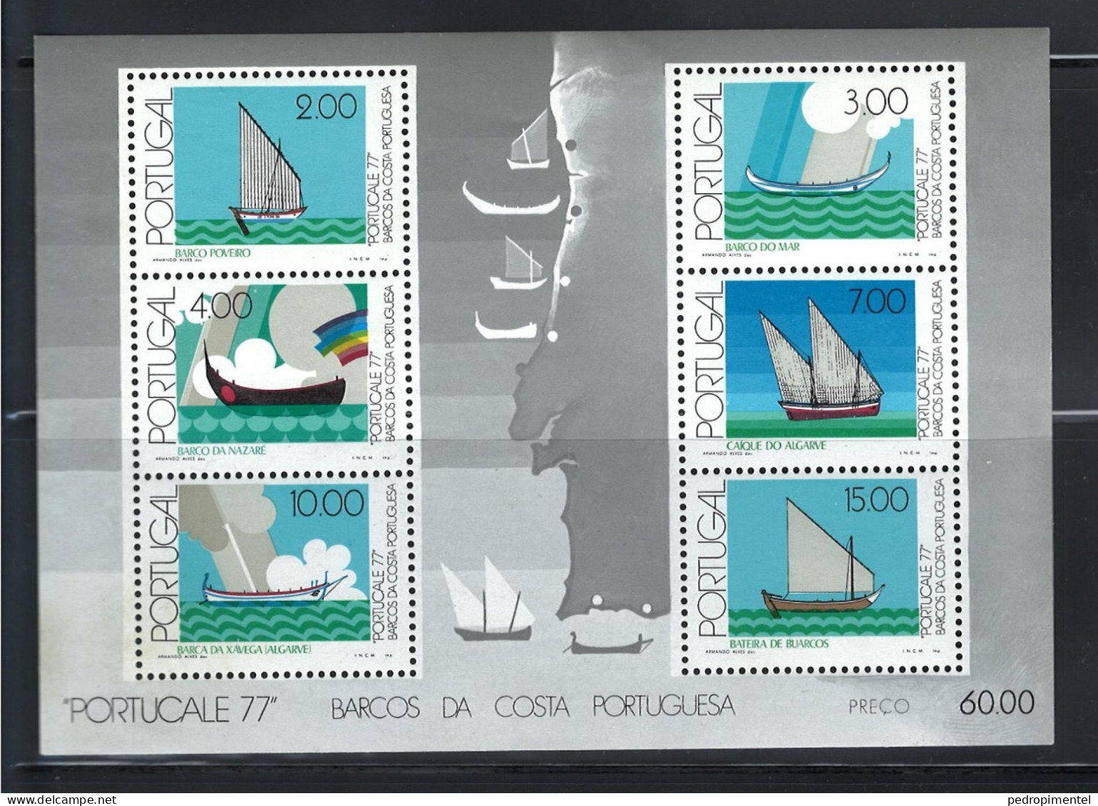 Portugal Madeira 1977 "Portuguese Boats" Condition MNH  Mundifil #1348-1353 (minisheet + Stamps) - Ongebruikt