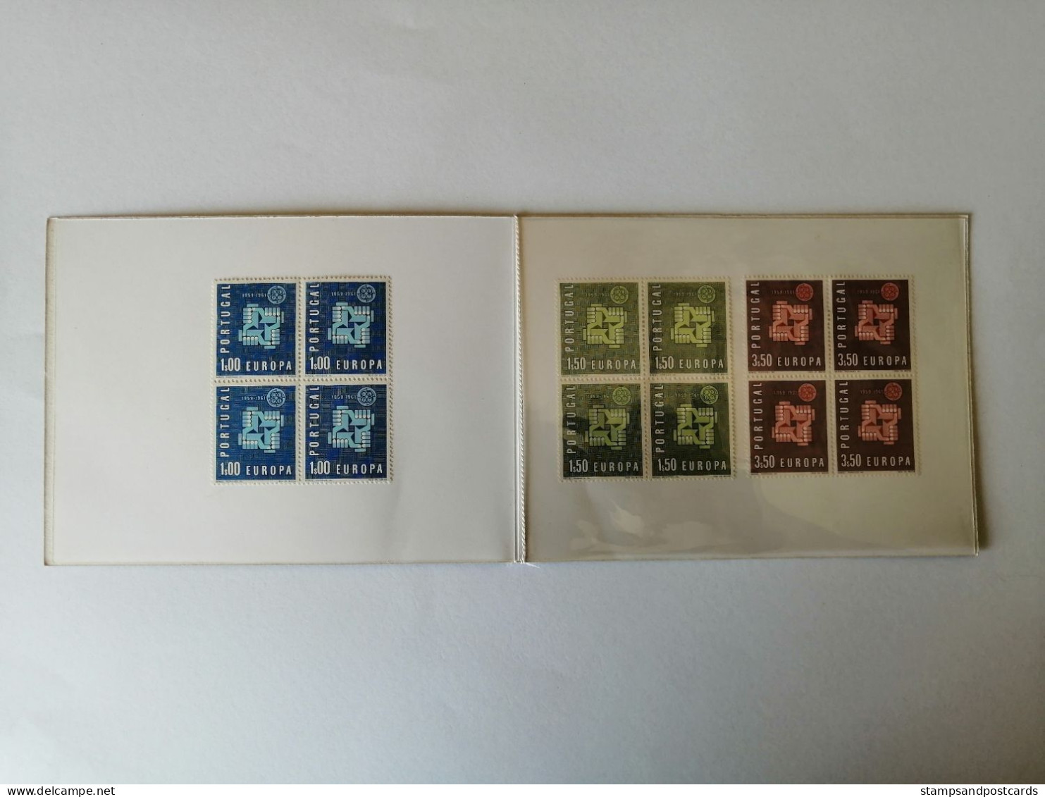 Portugal Europa CEPT 1961 Carnet Ministériel Avec Bloc De 4 VIP Gift Booklet With Block Of 4 Europe CEPT 1961 - 1961