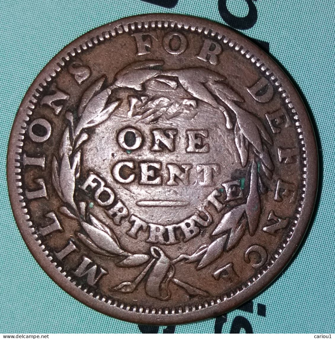 C1  USA Hard Time Token 1837 Millions For Defence Not One Cent For Tribute HT 47 Port Inclus France - 1816-1839: Coronet Head