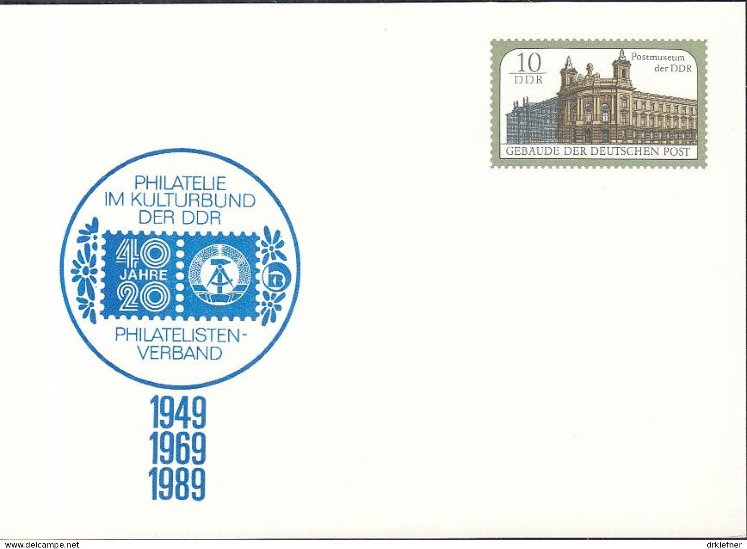 DDR PP 21, Ungebraucht, 20 Jahre Philatelistenverband Der DDR, 1989 - Cartes Postales Privées - Neuves