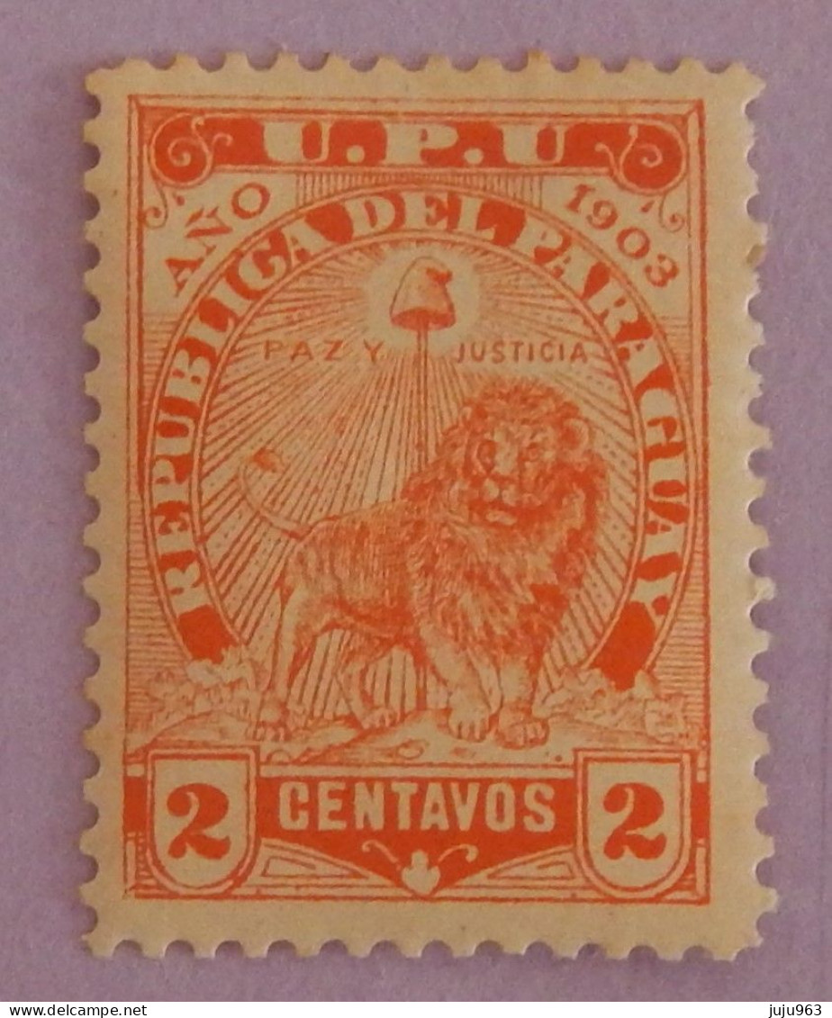 PARAGUAY YT 82 NEUF*MH "LION" ANNÉE 1903 - Paraguay