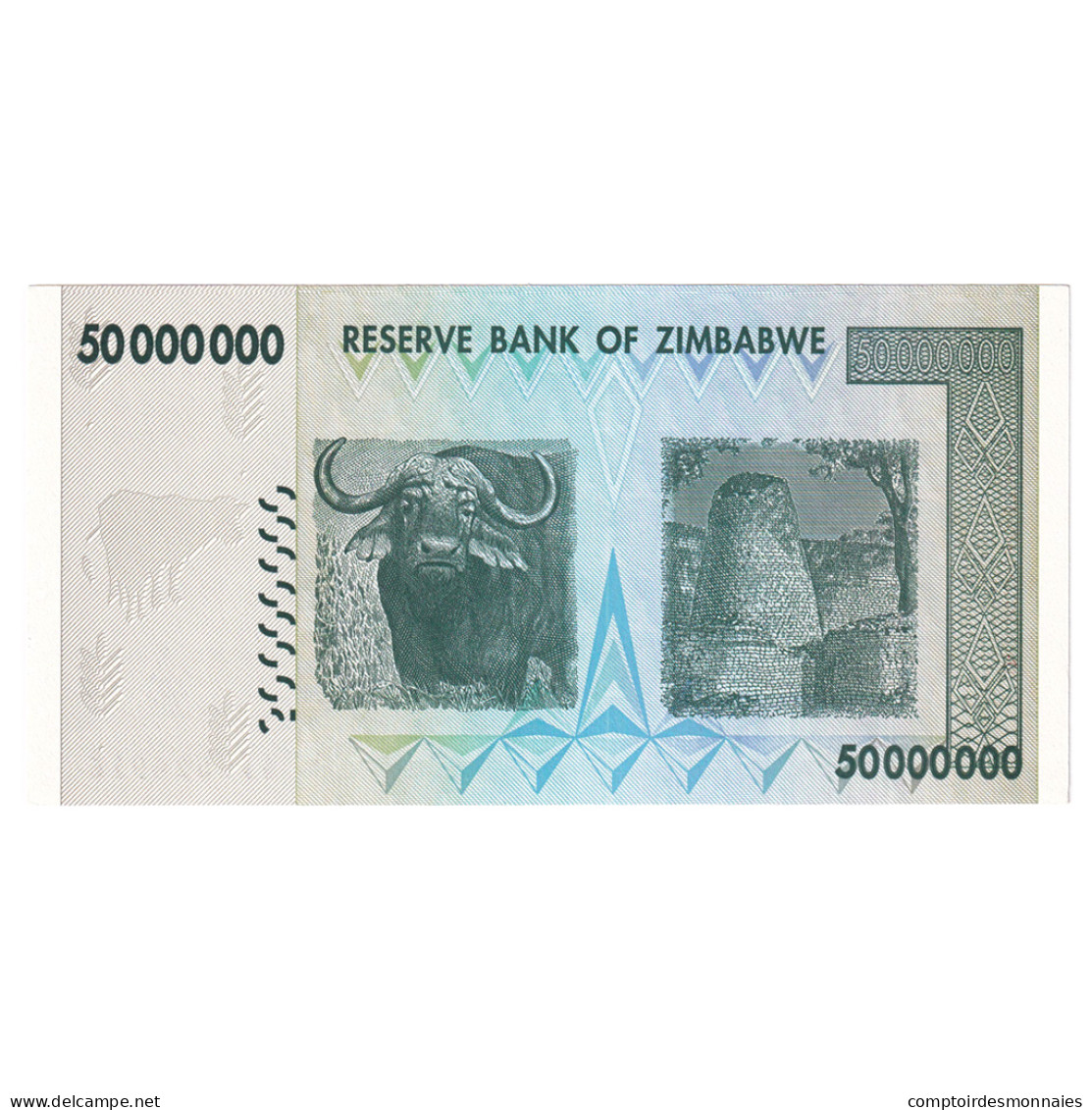 Billet, Zimbabwe, 50 Million Dollars, 2008, KM:79, NEUF - Zimbabwe