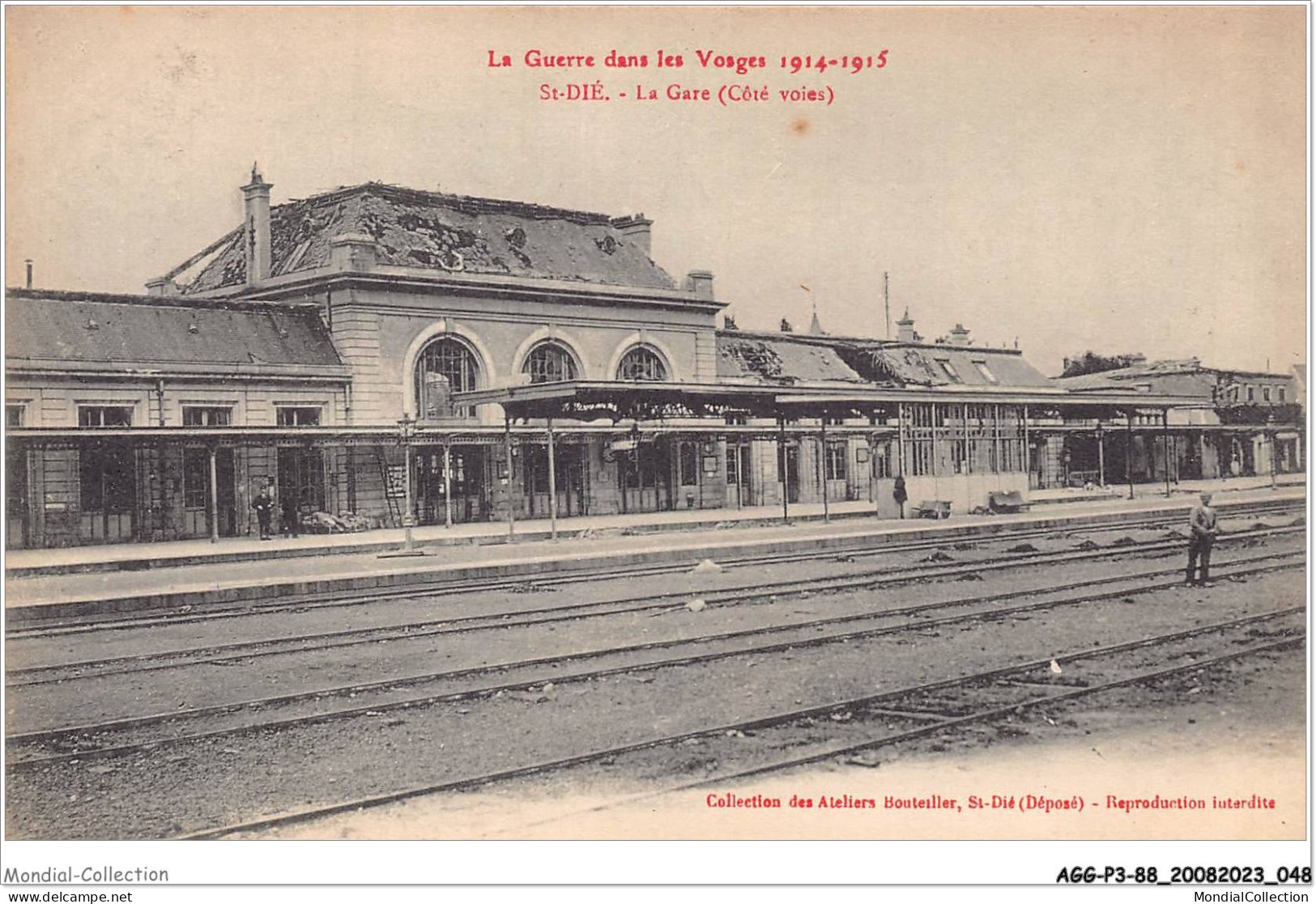 AGGP3-88-0191 - SAINT-DIE - La Guerre Dans Les Vosges - La Gare - Saint Die