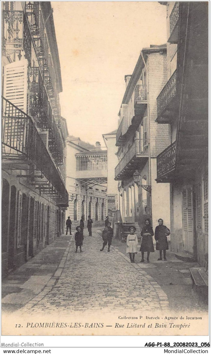 AGGP1-88-0029 - PLOMBIERES-LES-BAINS - Rue Liétard Et Bain Tempéré - Plombieres Les Bains