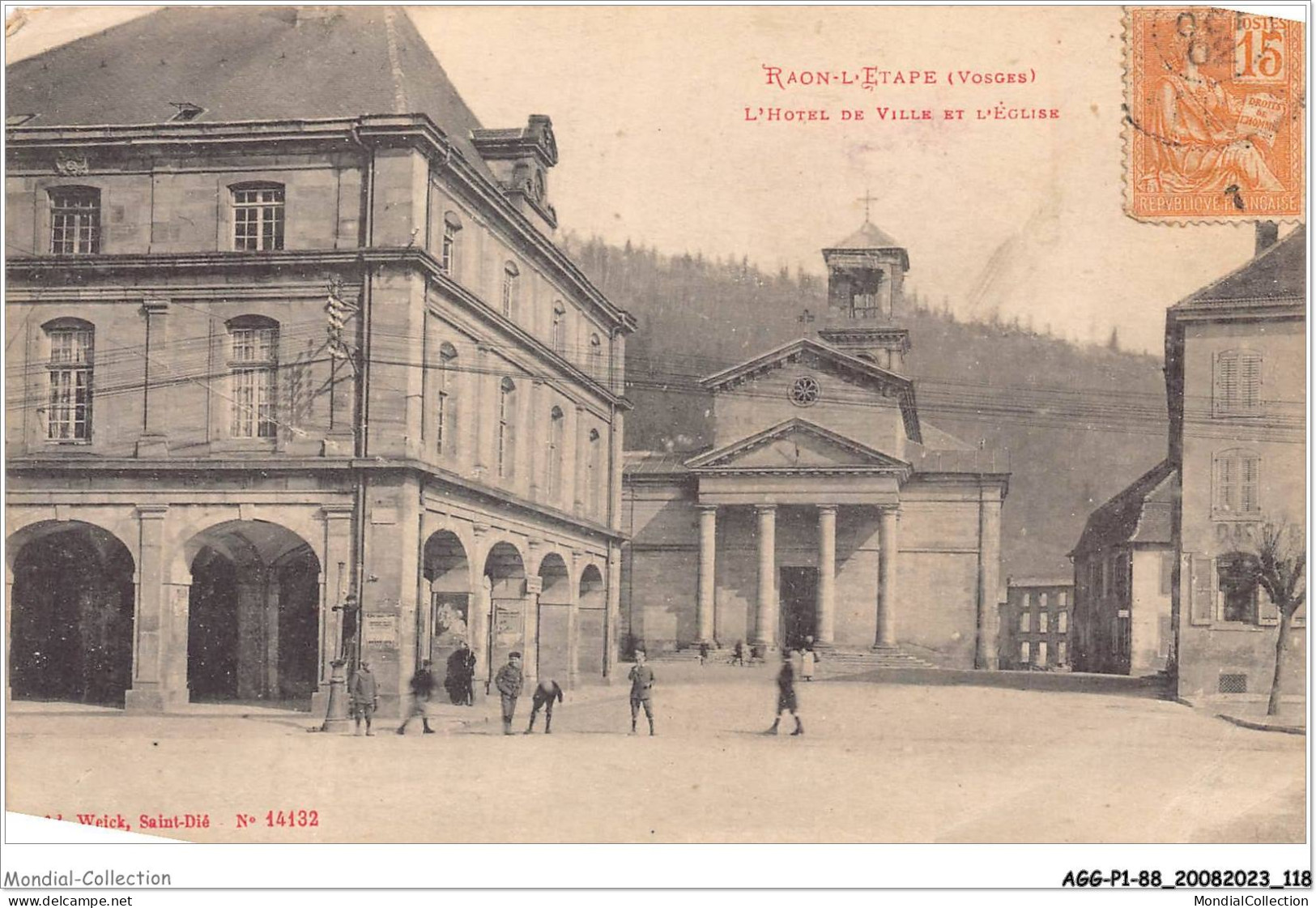 AGGP1-88-0060 - RAON-L'ETAPE - L'hotel De Ville Et L'église - Raon L'Etape