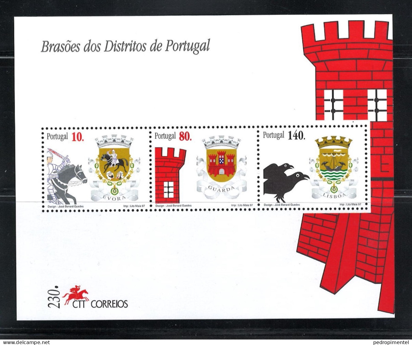 Portugal 1997 "City Crests" Condition MNH  Mundifil #2439-2444 (FDC + 4 Stamps) - Nuovi