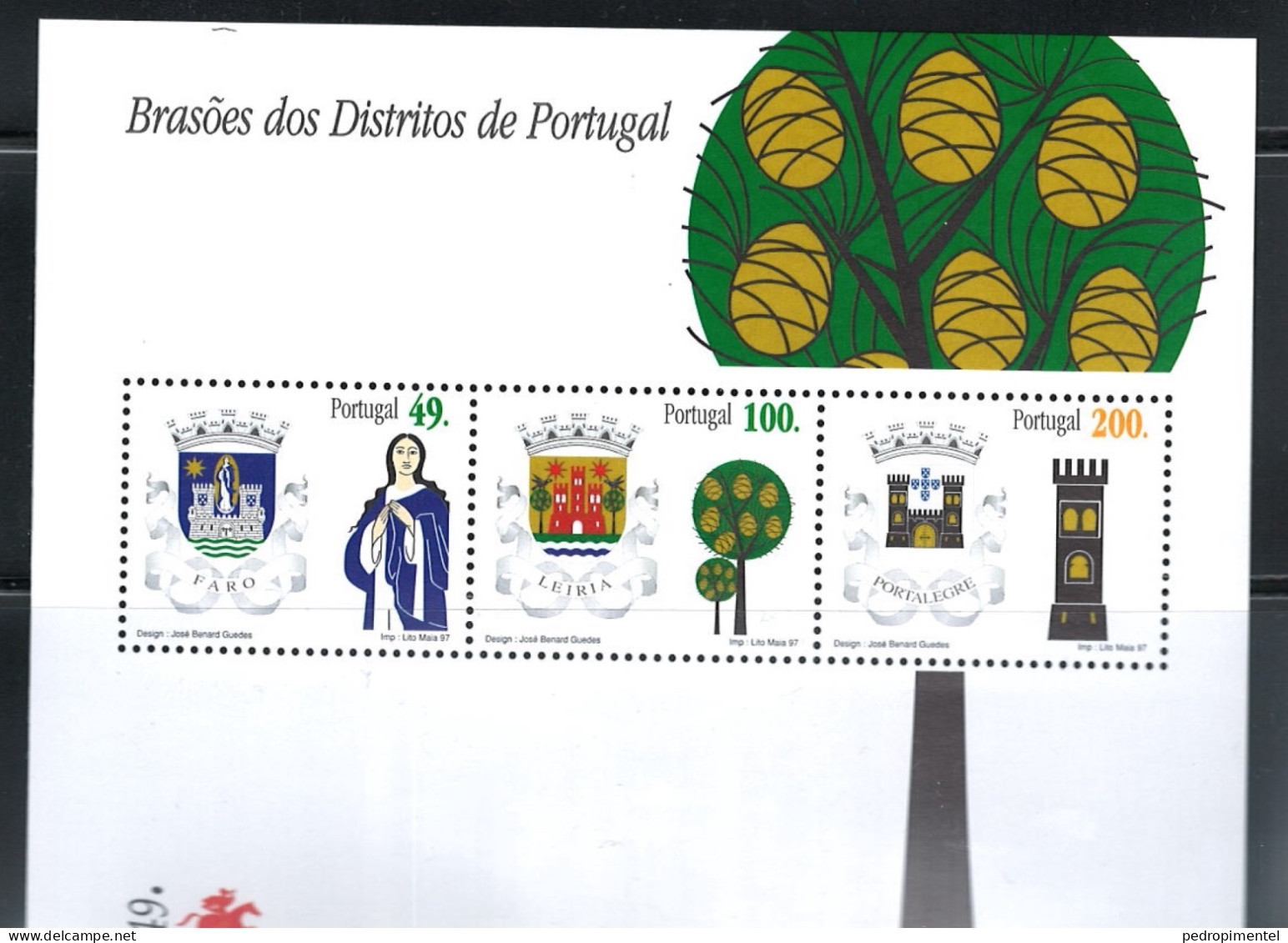 Portugal 1997 "City Crests" Condition MNH  Mundifil #2439-2444 (FDC + 4 Stamps) - Nuovi