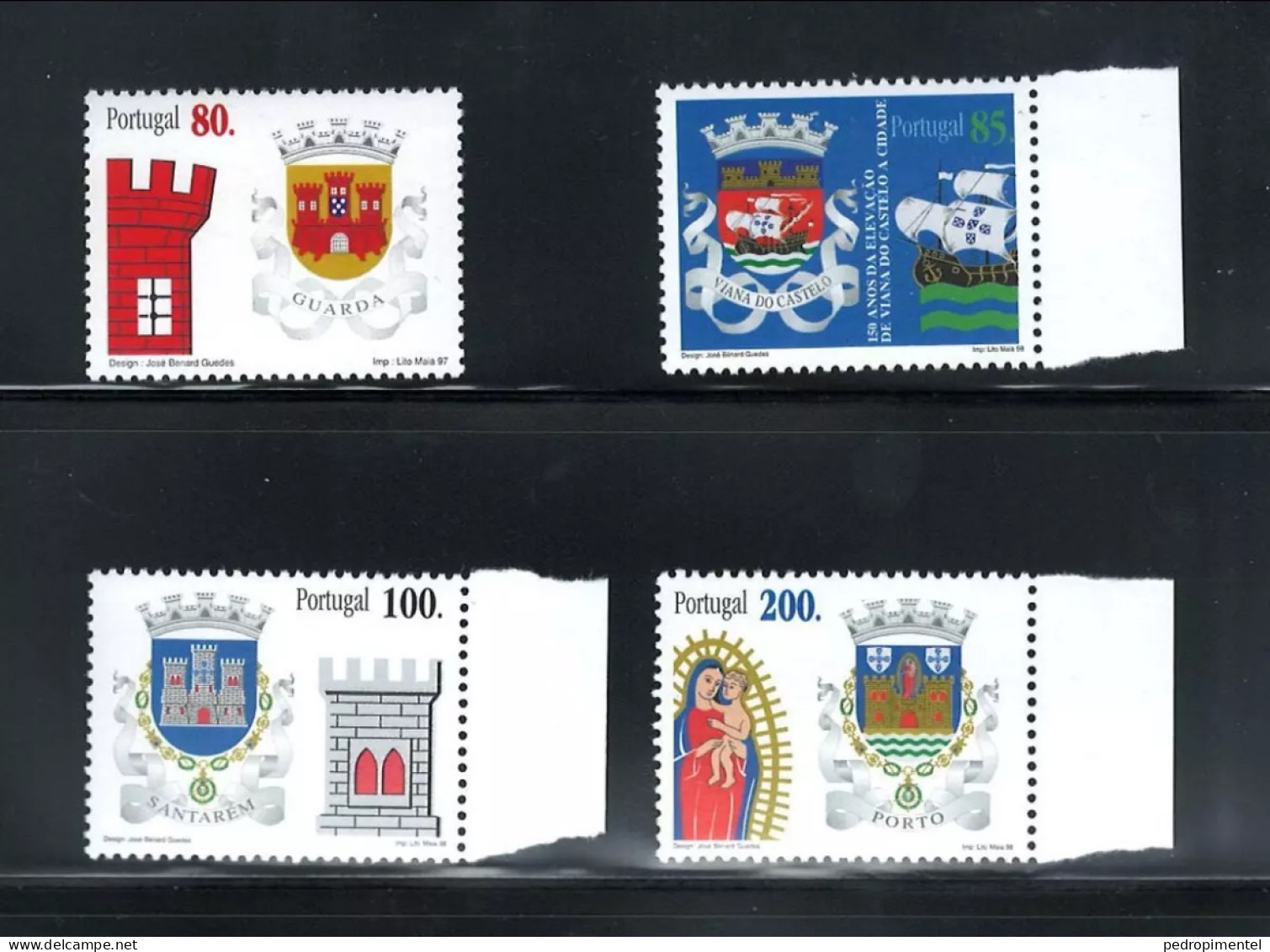 Portugal 1997 "City Crests" Condition MNH  Mundifil #2439-2444 (FDC + 4 Stamps) - Nuevos