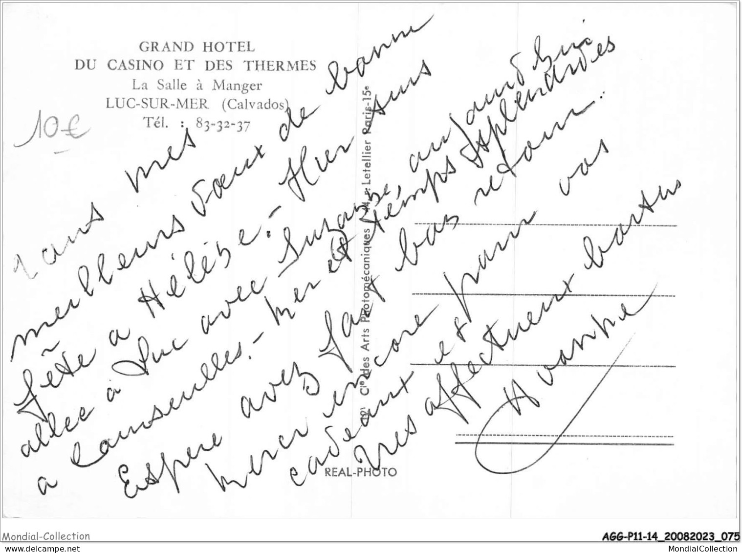 AGGP11-14-0877 - LUC-SUR-MER - Grand Hotel Du Casino Et Des Thermes - La Salle A Manger - Luc Sur Mer