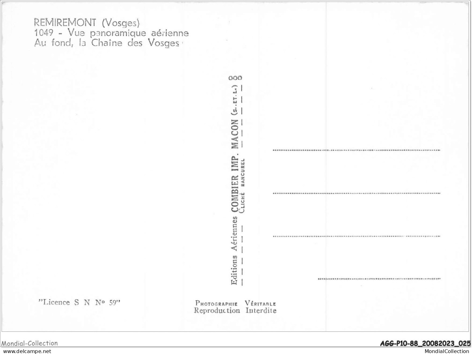 AGGP10-88-0773 - REMIREMONT - Vue Panoramique Aérienne - Au Font La Chaine Des Vosges - Remiremont