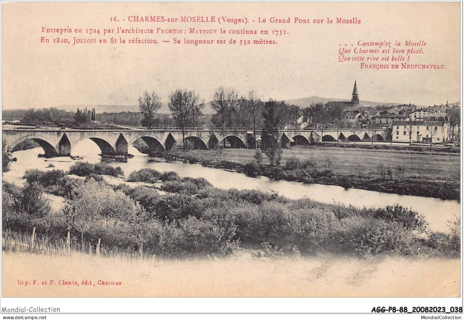 AGGP8-88-0636 - CHARMES - Le Grand Pont Surla Moselle - Charmes