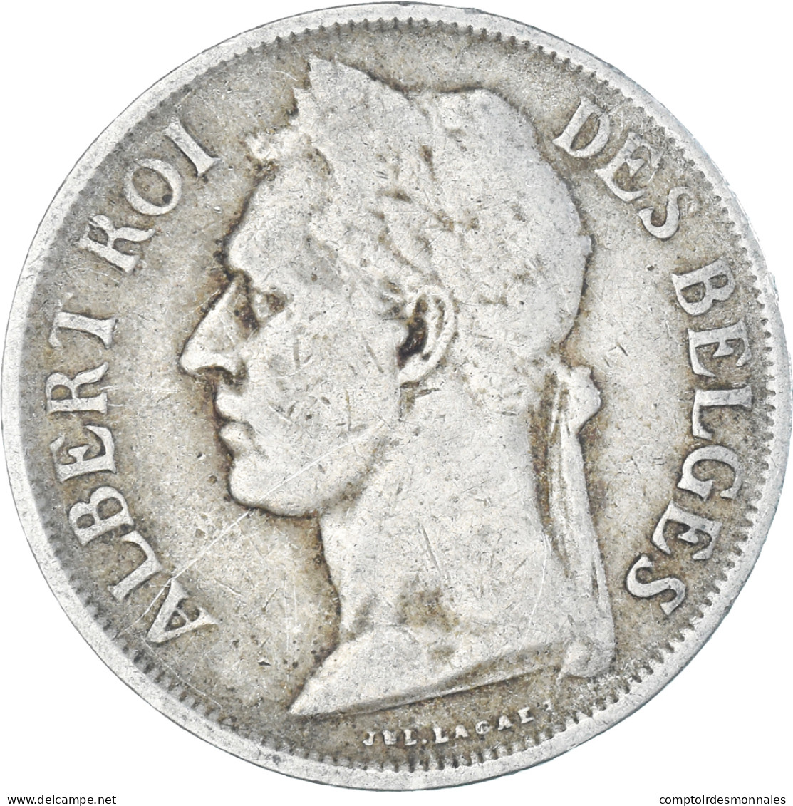 Monnaie, Congo Belge, Albert I, Franc, 1927, TTB, Cupro-nickel, KM:20 - 1910-1934: Albert I