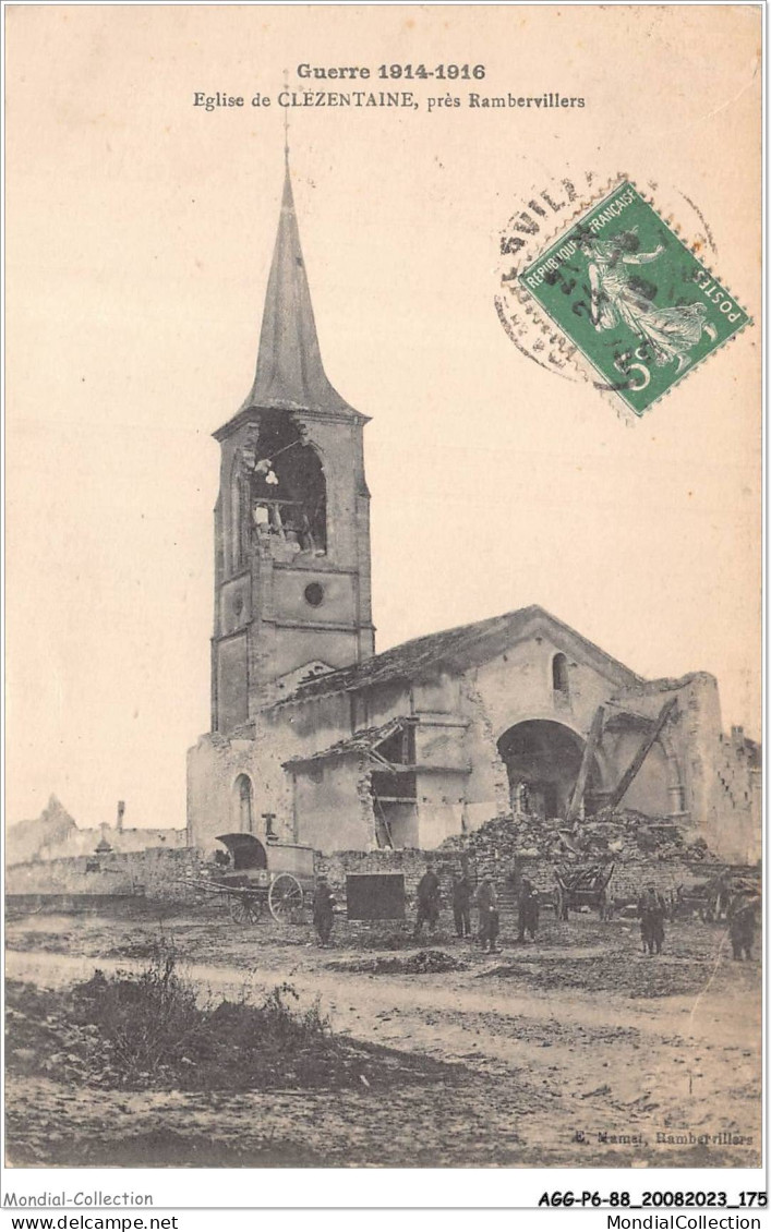 AGGP6-88-0518 - Guerre 1914-1915 - église De Clezentaine - Près Rambervillers - Rambervillers