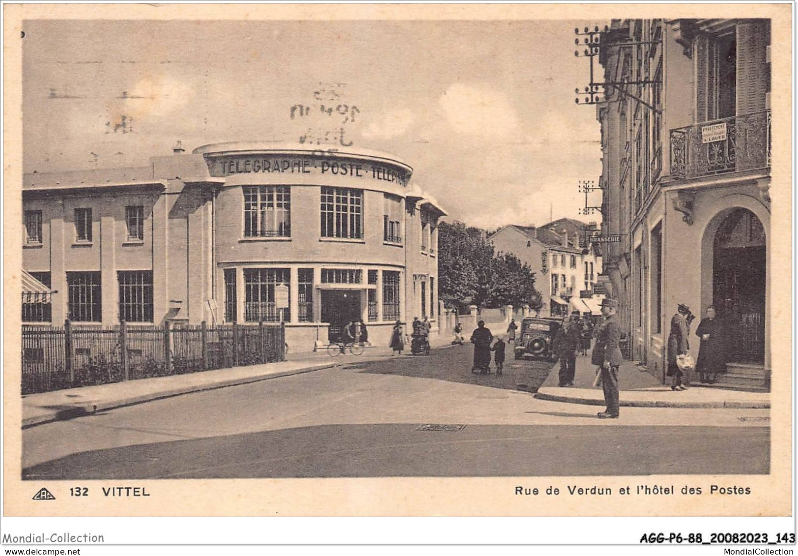 AGGP6-88-0502 - VITTEL - Rue De Verdun Et L'hotel Des Postes - Contrexeville