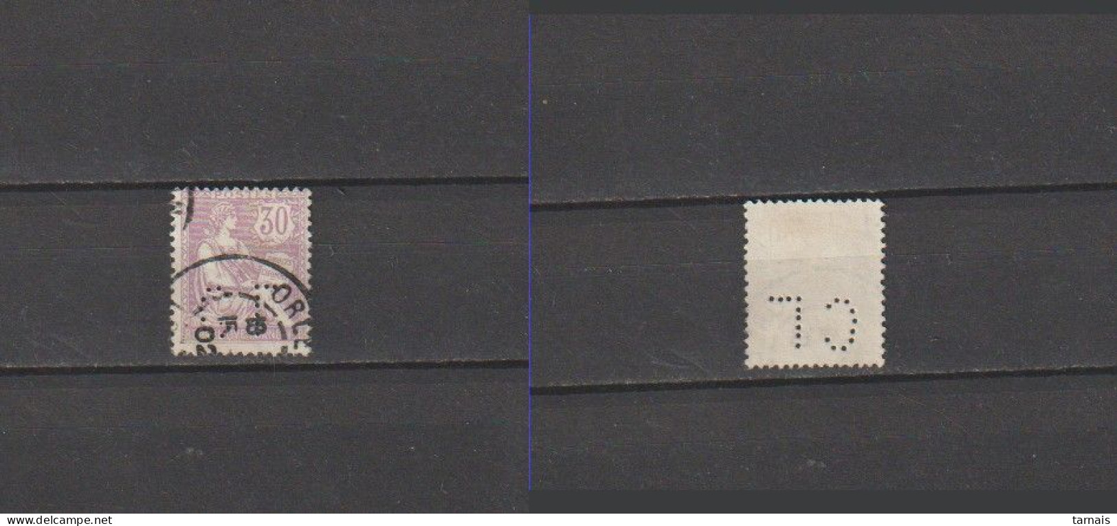 1902 N°128  30c Mouchon  Oblitéré Et Perforé CL (lot 860) - Used Stamps