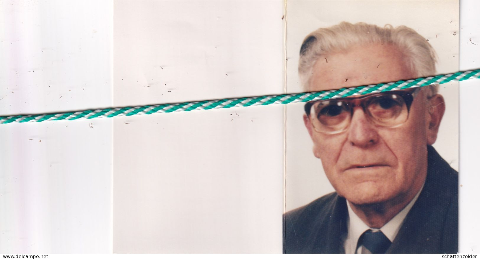 Edmond De Paepe-Seghers, Zele 1914, Lokeren 1993. Onderwijzer O.r. Oud-strijder 40-45; Foto - Obituary Notices