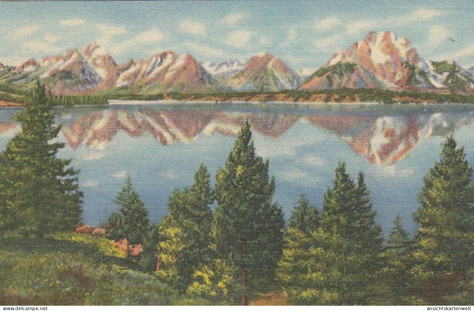 Grand Teton Nat.Park, Teton Oeaks Reflected In Jackson Lake Ngl #E8717 - Sonstige & Ohne Zuordnung